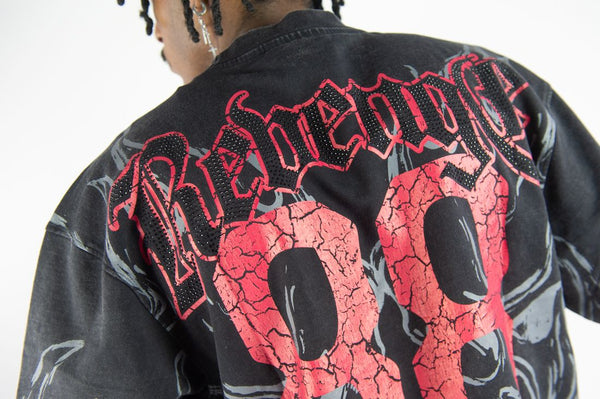 MEN SAINT RHINESTONE CROP TEE