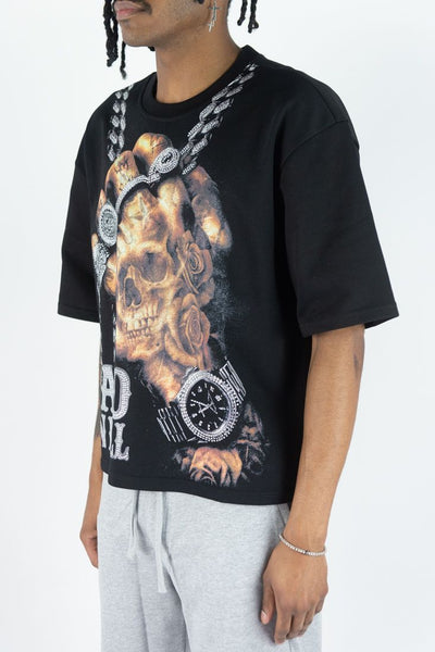 MEN PAID IN FULL RHINESTONE TEE