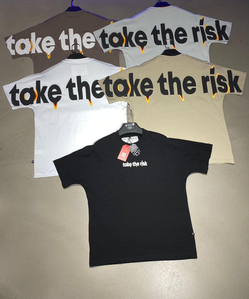 MEN BLACK TAKE THE RISK HIGH QUALITY TEE