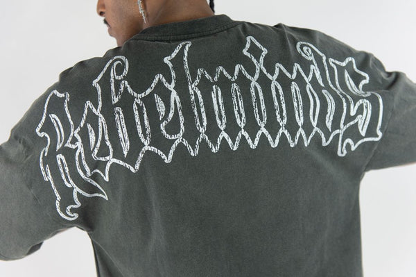 MEN BLACK REBEL MINDS TOWN RHINESTONE TEE