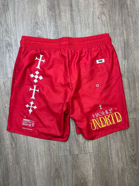 LITTLE KIDS RED RISE ABOVE SHORTS