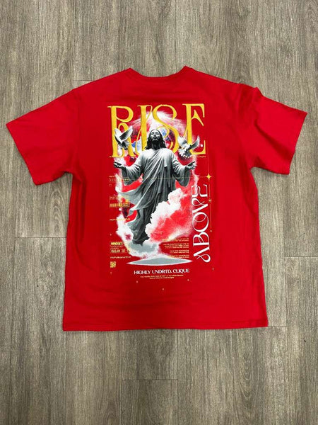 LITTLE KIDS RED RISE ABOVE TEE