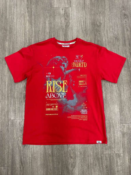 LITTLE KIDS RED RISE ABOVE TEE