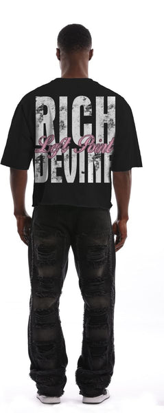 HOLY SAINT BLACK CROP TEE
