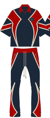 Men Red & Blue Viking panel set