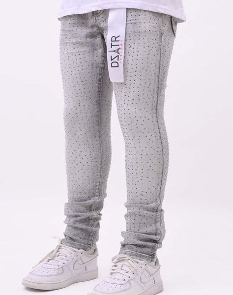 LITTLE KIDS & BOYS SKINNY JEANS - GREY STONES