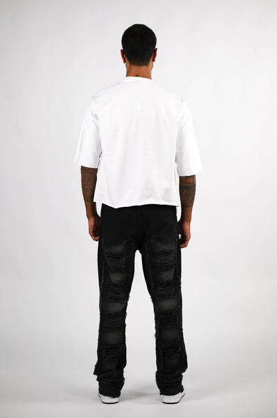 WHITE SAINT START RHINESTONE TEE