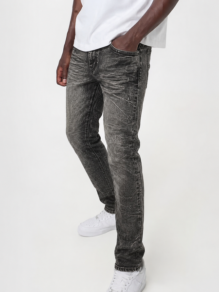MEN CHARCOAL SLIM FIT DENIM