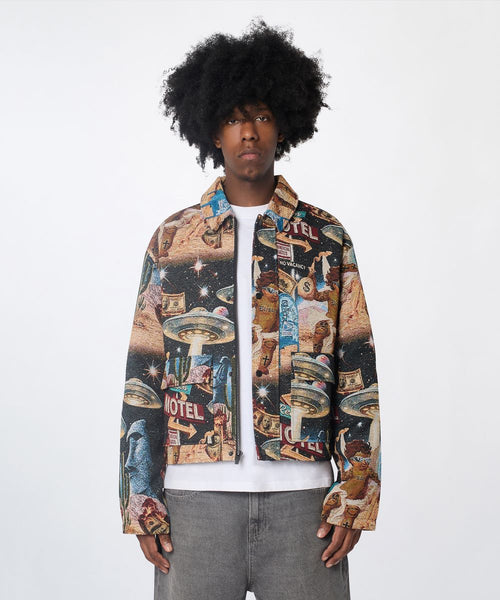 Space Desert Tapestry Varsity Jacket