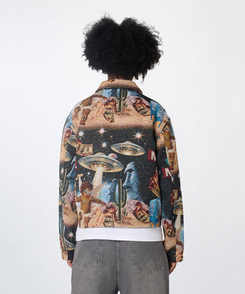 Space Desert Tapestry Varsity Jacket
