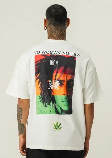MEN WHITE BOB MARLEY HIGH QUALITY TEE