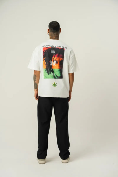 MEN WHITE BOB MARLEY HIGH QUALITY TEE
