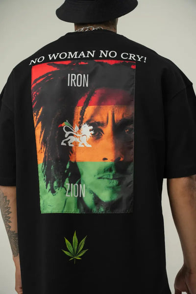 MEN BLACK BOB MARLEY HIGH QUALITY TEE