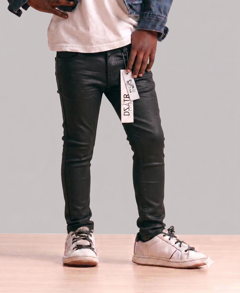 LITTLE KIDS & BOYS BLACK COATED - BLACK SKINNY