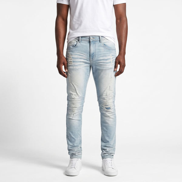 Boys Ice Blue Double Whisker Jeans