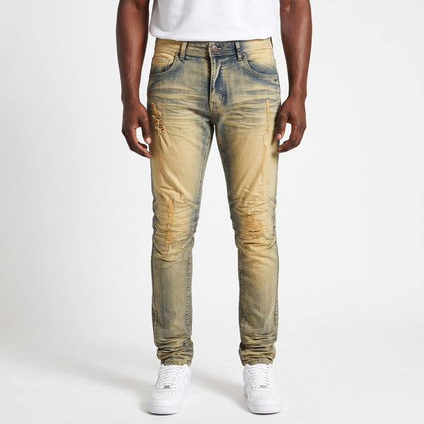 Men Mud Double Whisker Jeans