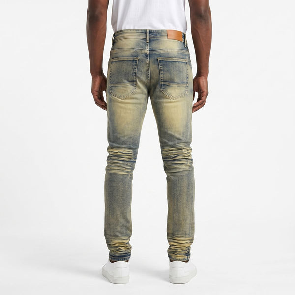 Men Vintage Double Whisker Jeans