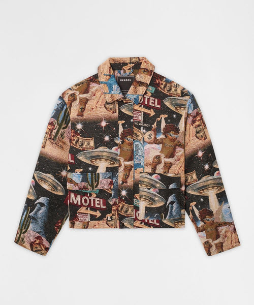 Space Desert Tapestry Varsity Jacket