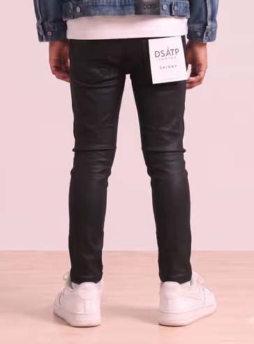 LITTLE KIDS & BOYS BLACK COATED - BLACK SKINNY