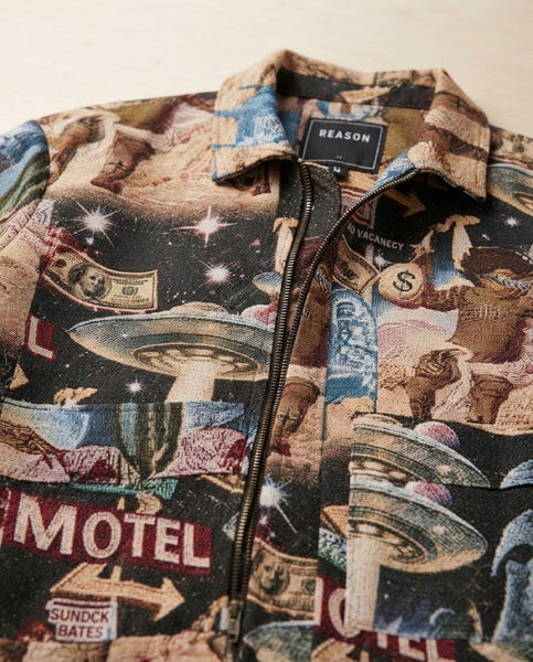 Space Desert Tapestry Varsity Jacket