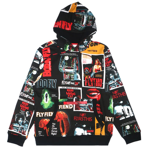 MEN BLACK MULTI COLOR SUPER BORN FLY HOODIE