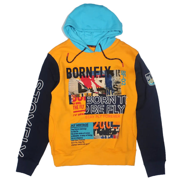 MEN BLUE NAVY SUPER BORN FLY HOODIE