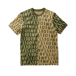 MEN'S GREEN/ OLIVE BORN FLY SHORT SLEEVE SHIRT