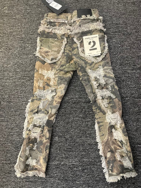 LITTLE KID'S & KID'S NATURAL CAMO STACKED NO END DENIM JEAN