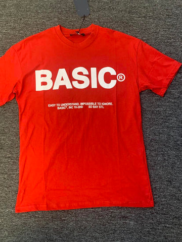 MEN RED BASIC TSHIRT