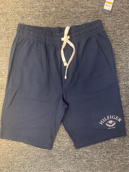 MEN NAVY BLUE TOMMY HILFIGER LEAF LOGO SHORTS