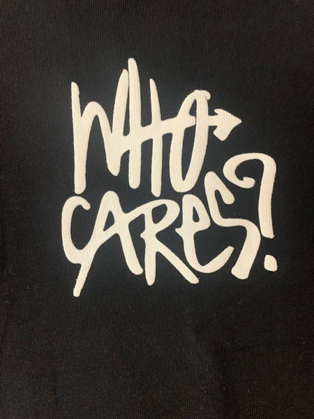 MEN BLACK WHO CARES STREET BEAR TSHIRT