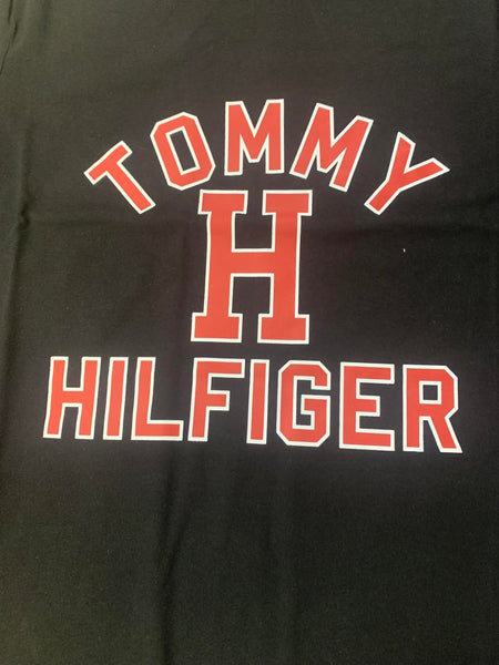 MEN BLACK TOMMY HILFIGER MIDDLE H TEE