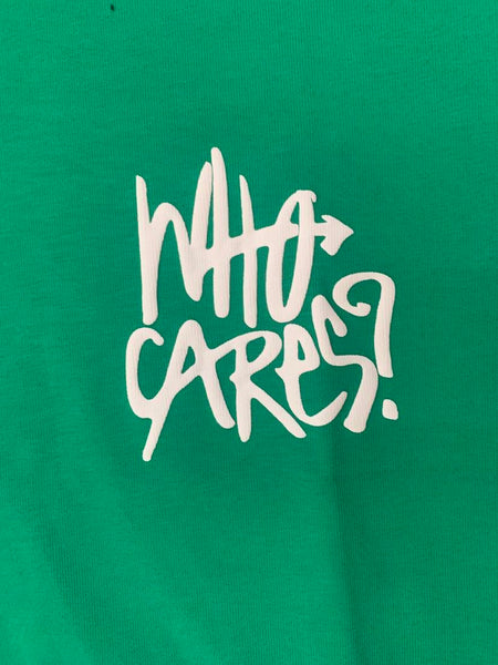 MEN GREEN WHO CARES STREET BEAR TSHIRT