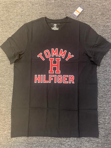 MEN BLACK TOMMY HILFIGER MIDDLE H TEE