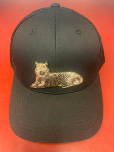 Gold Metal Tiger  Black Hat