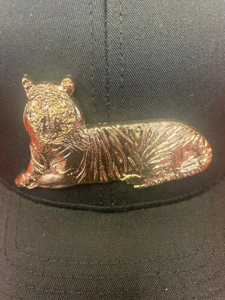 Gold Metal Tiger  Black Hat