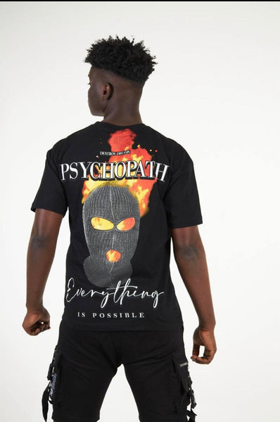 MEN BLACK PSYCHOPATH TSHIRT