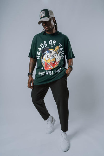 MEN GREEN $CROOGE MCDUCK TSHIRT