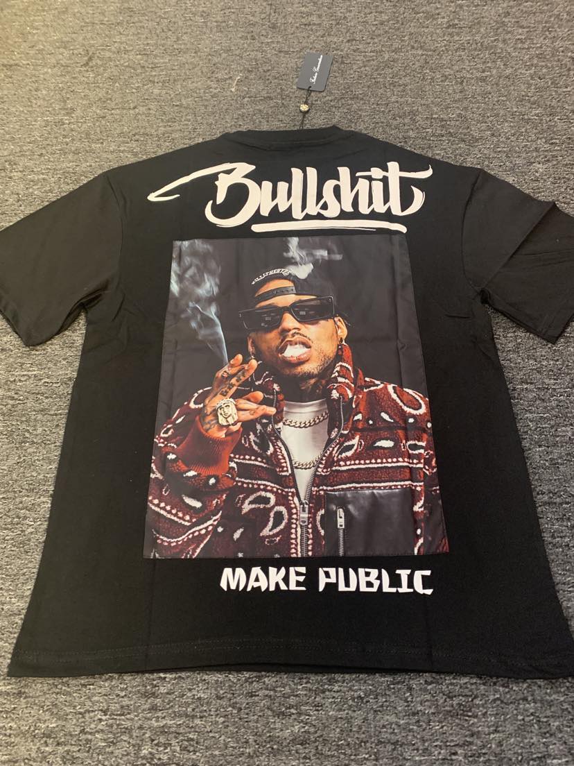 MEN BLACK BULL SHIT MADE PUBLIC TSHIRT