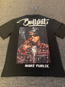 MEN BLACK BULL SHIT MADE PUBLIC TSHIRT