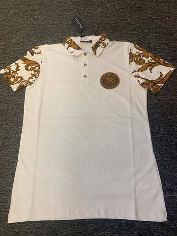 MEN WHITE CI. BORG  POLO SHIRT