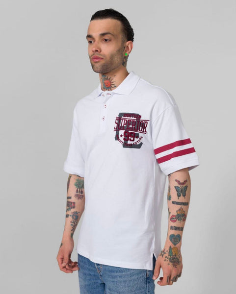 MEN WHITE P.E POLO SHIRT