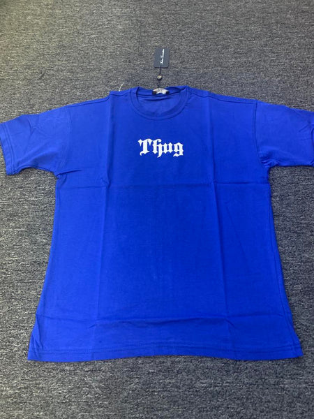 MEN BLUE THUG TUPAC TSHIRT