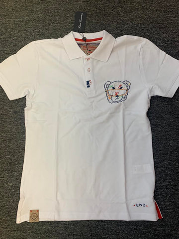 MEN WHITE LION EMBROIDERED POLO SHIRT