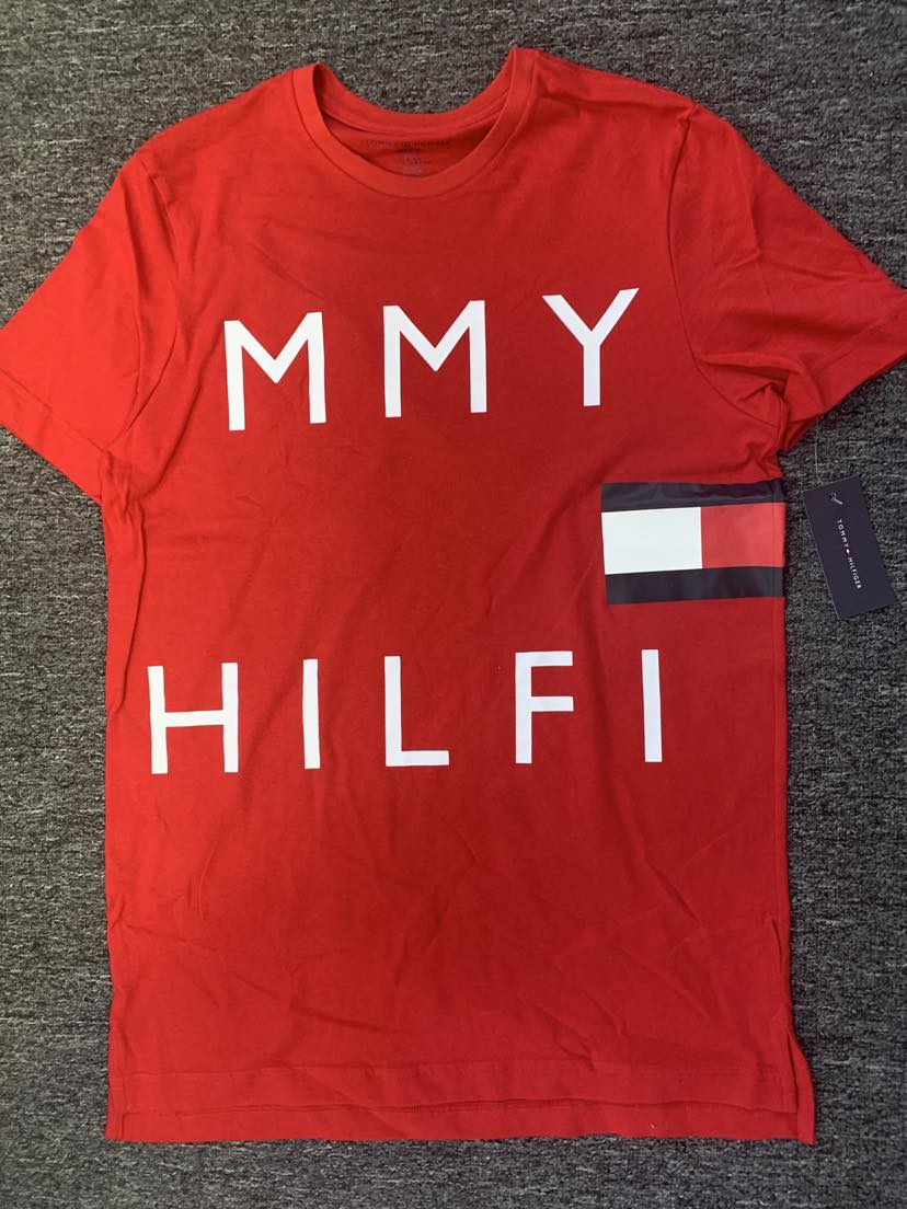 MEN MAHOGANY TOMMY HILFIGER BIG LETTERS TSHIRT