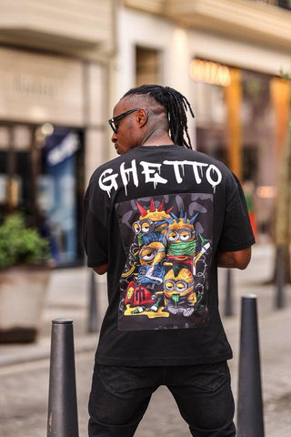 MEN BLACK GHETTO MIINIONS TSHIRT