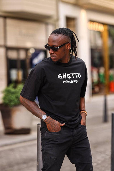 MEN BLACK GHETTO MIINIONS TSHIRT