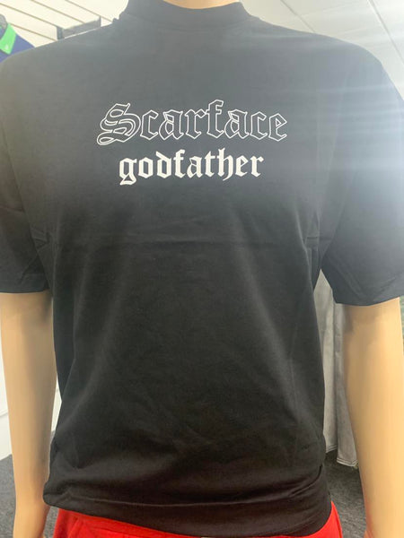 MEN BLACK GODFATHER SCARFACE TSHIRT