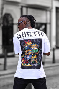 MEN WHITE GHETTO MIINIONS TSHIRT