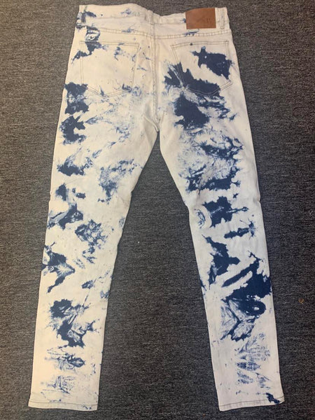 MEN TYE DYE DESTROYED DENIM JEANS